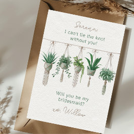 Frieri Knot Boho-kortet i Bridesmaid Inbjudningar