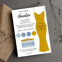 Frieri kort för Bridesmaid Info Card-mall