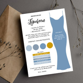 Frieri kort för Bridesmaid Info Card-mall