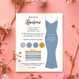 Frieri kort för budgetinformation i Bridesmaid