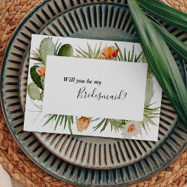 Frieri kort för Cactus Blommigt Desert Bridesmaid