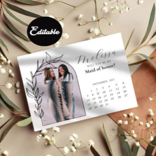 Frieri kort för chic Modern Arch Bridesmaid