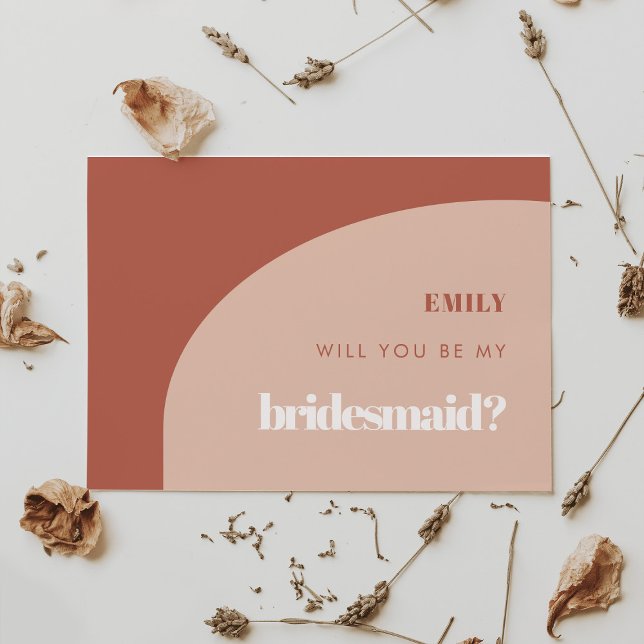 frieri kort för chic peach terracotta Bridesmaid (Skapare uppladdad)