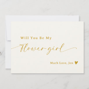 Frieri kort för Creamy White Guld-skript, blommiga