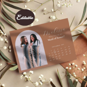 Frieri kort för Earthy Bevalt Arch Bridesmaid