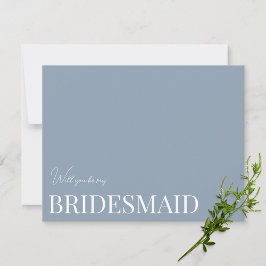 Frieri kort för elegant Dusty Blue Bridesmaid