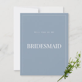 Frieri kort för elegant Dusty Blue Bridesmaid
