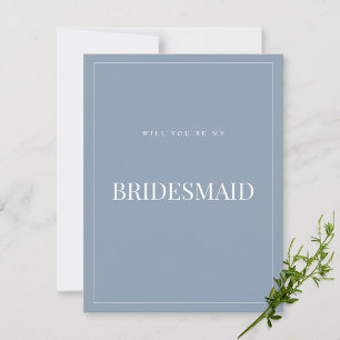 Frieri kort för elegant Dusty Blue Bridesmaid