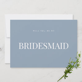 Frieri kort för elegant Dusty Blue Bridesmaid
