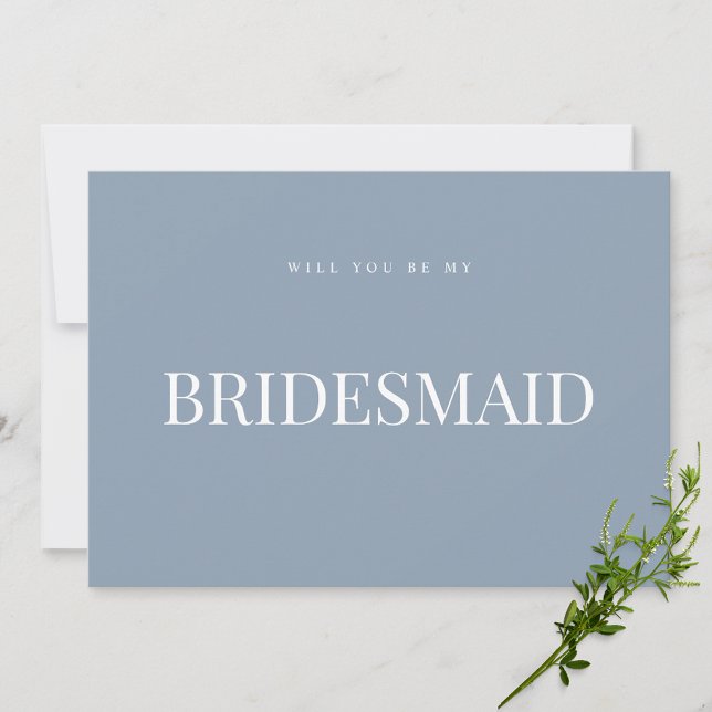 Frieri kort för elegant Dusty Blue Bridesmaid (Skapare uppladdad)