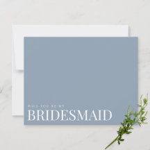 Frieri kort för elegant Dusty Blue Bridesmaid