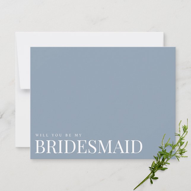 Frieri kort för elegant Dusty Blue Bridesmaid (Skapare uppladdad)