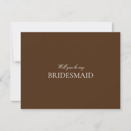 Frieri kort för elegant White & Brown Bridesmaid