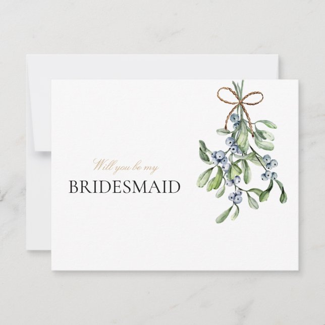 Frieri kort för elegantens juldekor - Bridesmaid (Framsida)