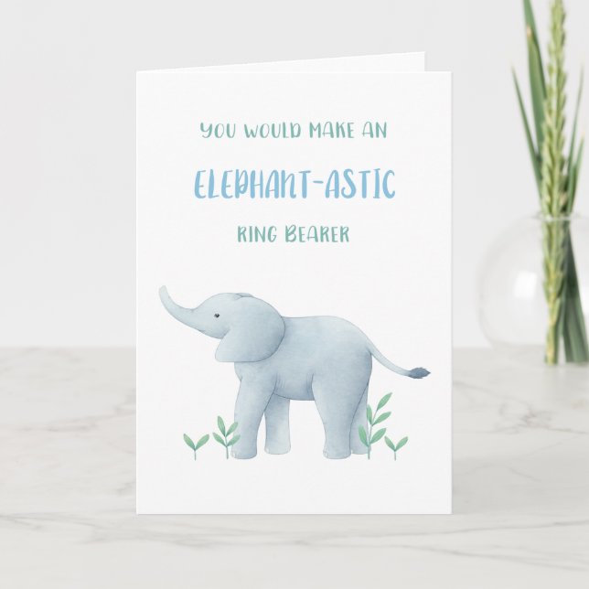 Frieri kort för Elephant Ring Bearer (Framsida)