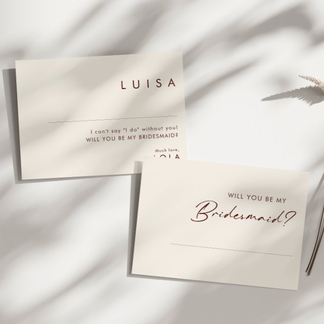 Frieri kort för enkel deert White Bridesmaid (Skapare uppladdad)