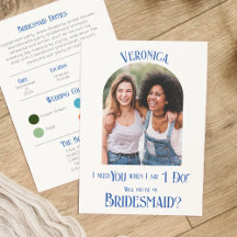 Frieri kort för Färg Palette Arch Bridesmaid