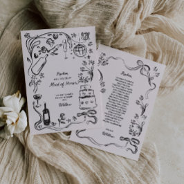 Frieri kort för Hand plockade Maid of honor