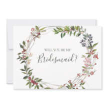 Frieri kort för Helgdag botaniskt vita Bridesmaid