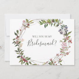 Frieri kort för Helgdag botaniskt vita Bridesmaid