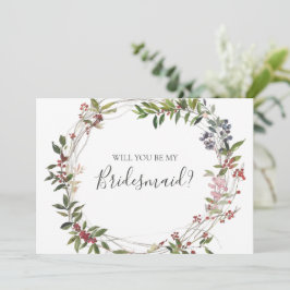 Frieri kort för Helgdag botaniskt vita Bridesmaid
