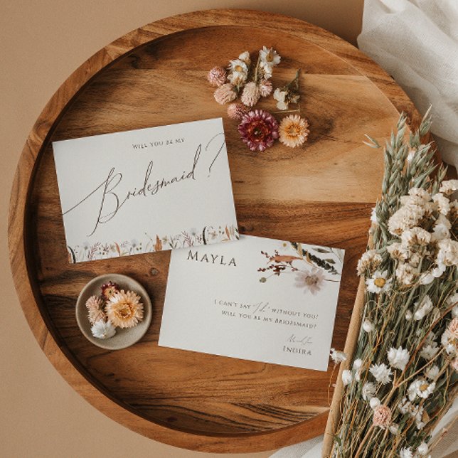 Frieri kort för hösten Wildblomige Bridesmaid (Skapare uppladdad)