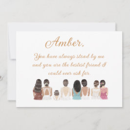 Frieri kort för Maid of honor eller Bridesmaid