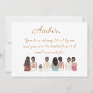 Frieri kort för Maid of honor eller Bridesmaid