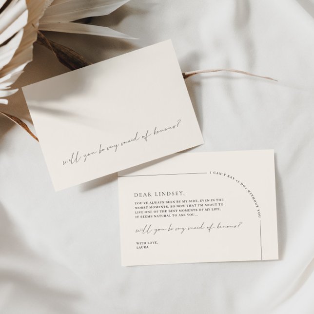 Frieri kort för minimal Elegant Maid of honor (Skapare uppladdad)