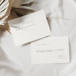 Frieri kort för minimalistisk Elegant i Elfenbensk<br><div class="desc">Utformningen har ett handskrivet teckensnitt och modern minimalistisk design. Designad att samordna med för "SERENA" bröllopsinbjudan. Om du vill ändra information klickar du på "Anpassa". Om du vill flytta texten eller ändra storlek, teckensnitt eller färg klickar du på "Klicka för att anpassa ytterligare". Visa samlingslänken på den här sidan om...</div>