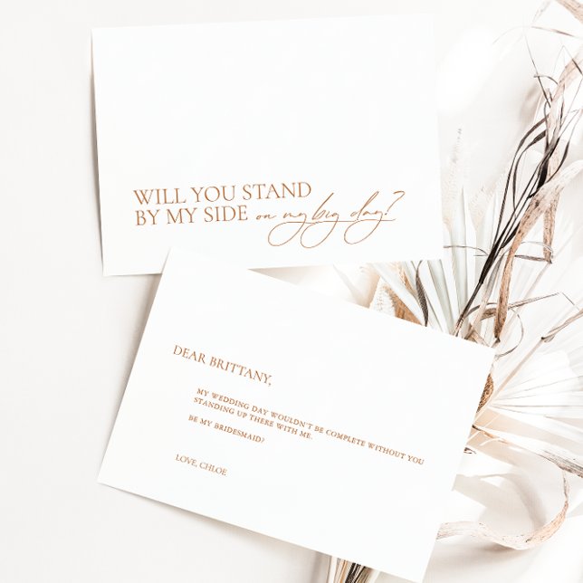 Frieri kort för minimalistisk vit Bridesmaid-elega (Skapare uppladdad)