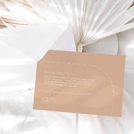 Frieri kort för modern Tan Elegant Arch Bridesmaid
