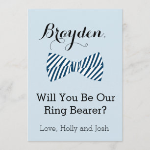 Frieri kort för personlig Bow Tie Ring Bearer