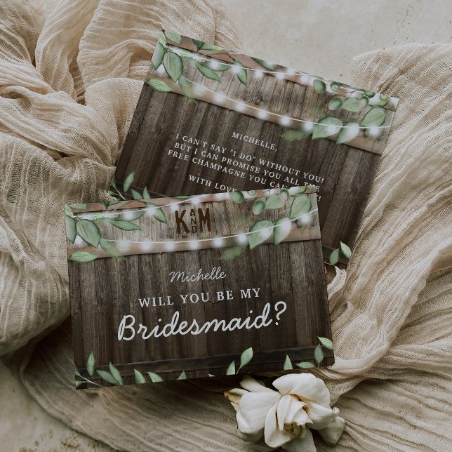 Frieri kort för Rustic Greenery Bridesmaid (Skapare uppladdad)