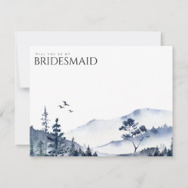 Frieri kort för Rustic Mountain Boho Bridesmaid