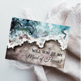 Frieri kort för Rustic Ocean Maid of honor