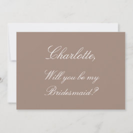 Frieri kort för snyggt Taupe Bridesmaid