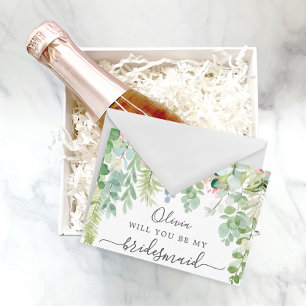 Frieri kort för Soft Greenery Bridesmaid