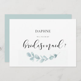 Frieri kort för vattenfärgsgrå bridesmaid