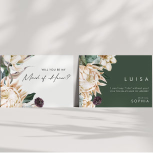 Frieri kort för vit Blommigt Maid of honor