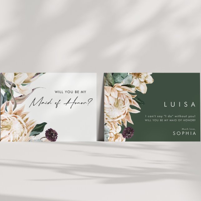 Frieri kort för vit Blommigt Maid of honor (Skapare uppladdad)