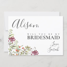 Frieri kort för Wildblomsterbridesmaid