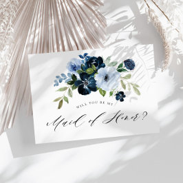 frieri marint blått Maid of honor-kort Inbjudan Vykort