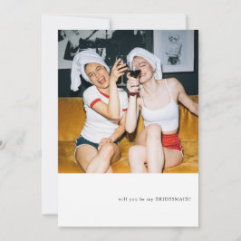 Frieri med enkelt fototema Bridesmaid Inbjudningar