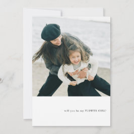 Frieri med enkelt fototema Flower Girl Inbjudningar