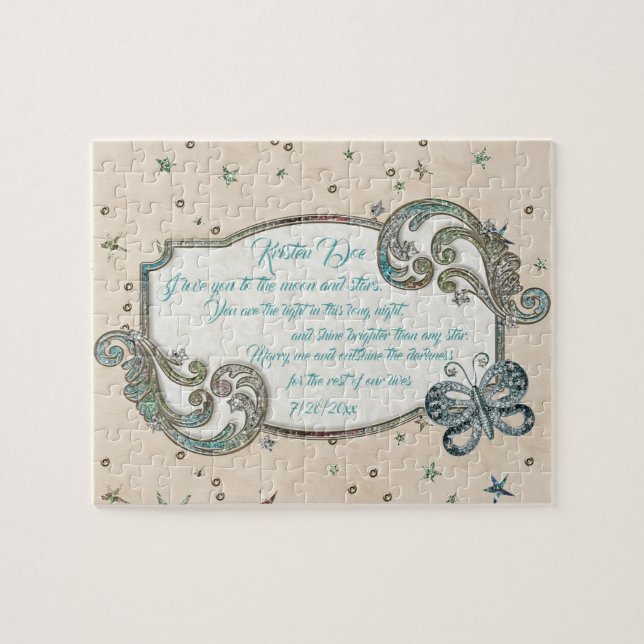 Frieri med glittrande Anpassningsbar Puzzle Pussel (Horisontell)