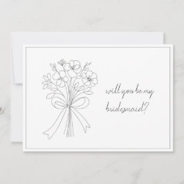 frieri med liten enkel bugg och blomsterbrider anteckningskort