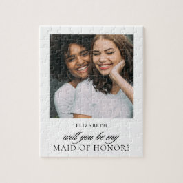 Frieri med minimalistiskt skript, fotobrudesmaid pussel