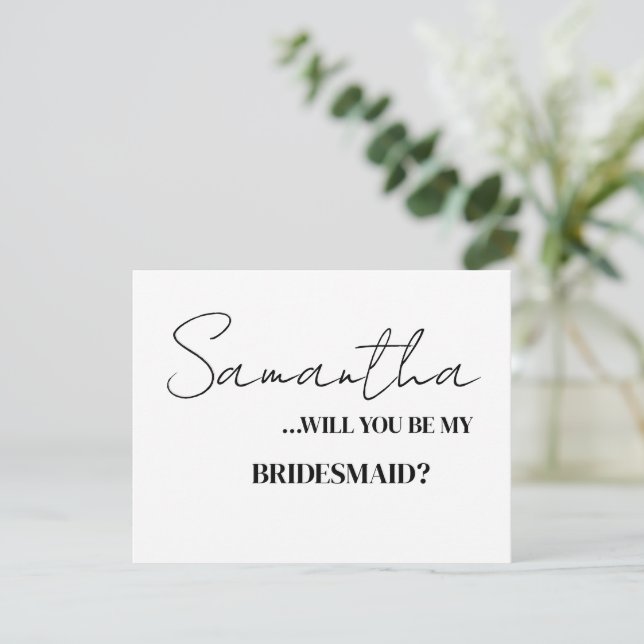 Frieri med minsta Elegant Svartvit Bridesmaid (Stående Fram)