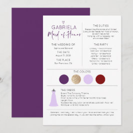 Frieri och information om brudens sida Maid of hon